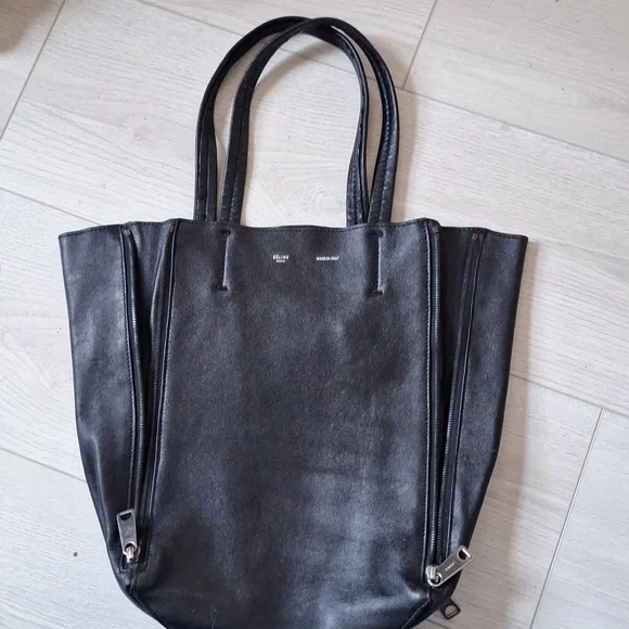 ✨Celine Gusset Cabas Tote Black Leather - Picture 13 of 13